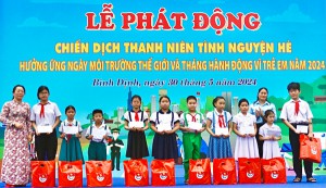 Bình Định phát động Chiến dịch tình nguyện hè, hưởng ứng Ngày Môi trường thế giới và Tháng Hành động vì trẻ em