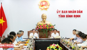 Bộ trưởng Nguyễn Hồng Diên làm việc với tỉnh Bình Định