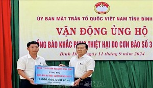 Nghĩa tình tương thân tương ái với đồng bào vùng thiên tai, bão lũ