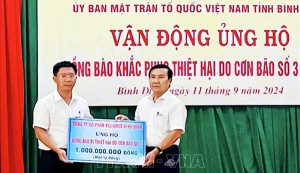 Nghĩa tình tương thân tương ái với đồng bào vùng thiên tai, bão lũ