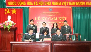 Cục Thi hành án dân sự tỉnh Bình Định ký cam kết không tiêu cực, tham nhũng