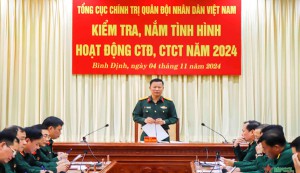 Tổng cục Chính trị kiểm tra kết quả hoạt động công tác Đảng, công tác chính trị tại Bình Định